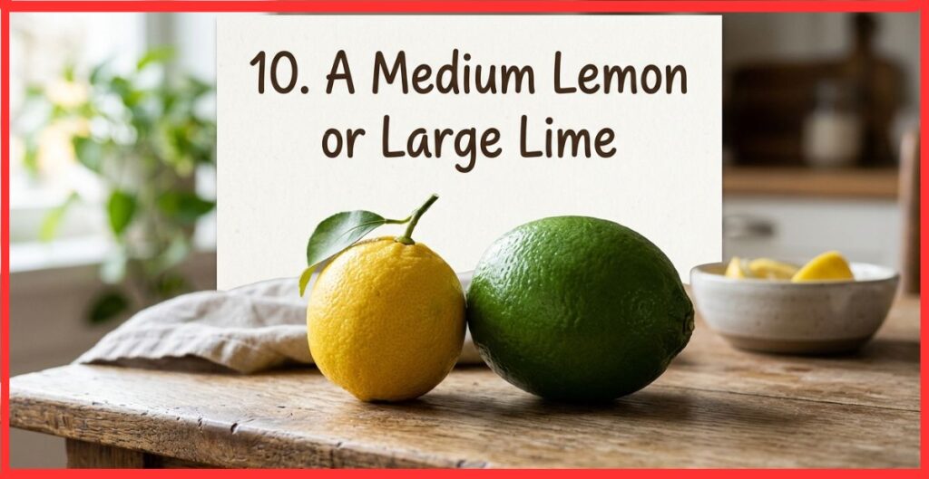 A Medium Lemon or Large Lime