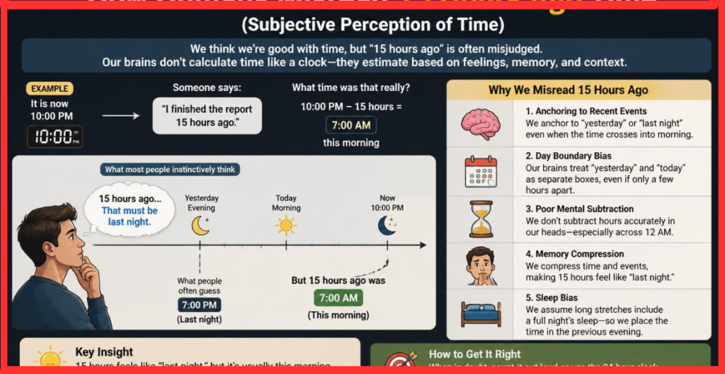 how humans misread 15 hours ago time