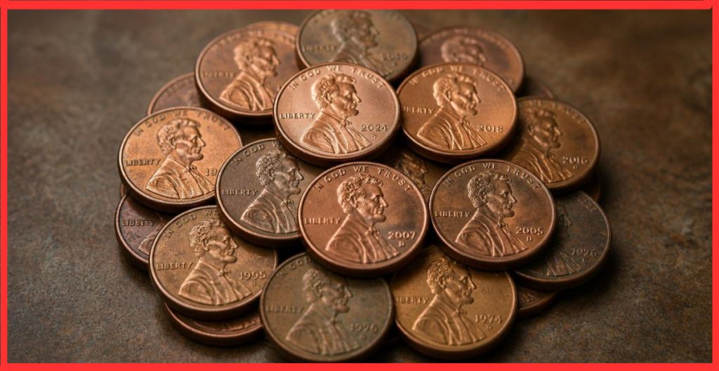 Twenty-Two U.S. Pennies