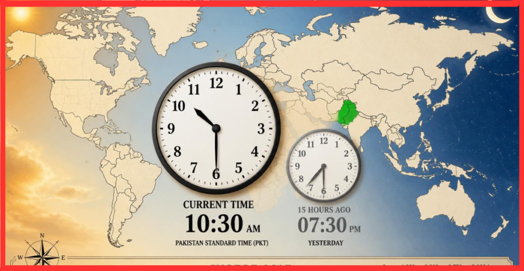 What Time Was It 15 Hours Ago in Pakistan