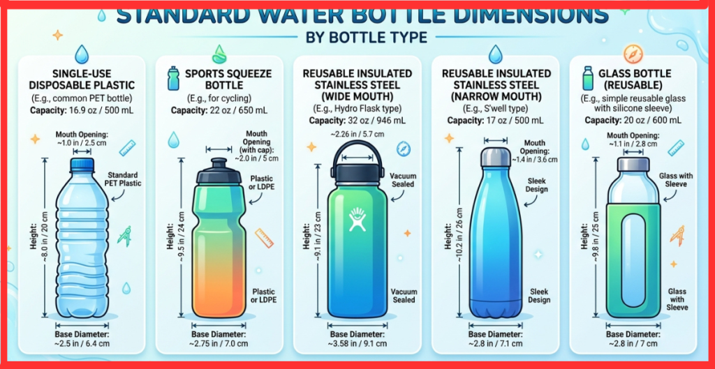 Standard Water Bottle Dimensions