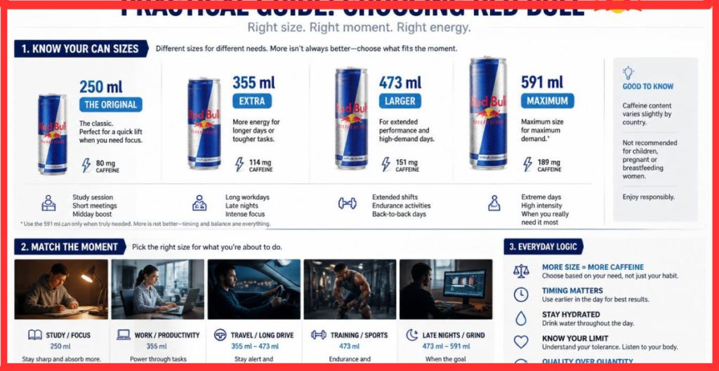 Red Bull can sizes guide