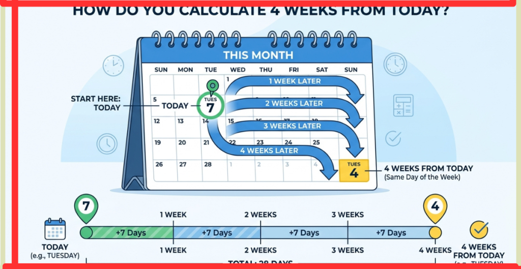 Calculate 4 Weeks From Today