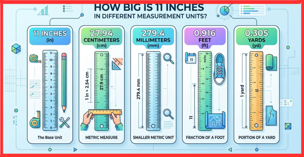 11 Inches in Different Measurement Units