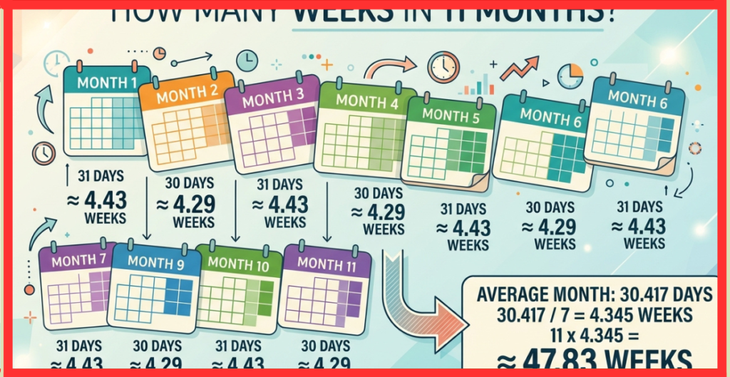 How Many Weeks Are in 11 Months?